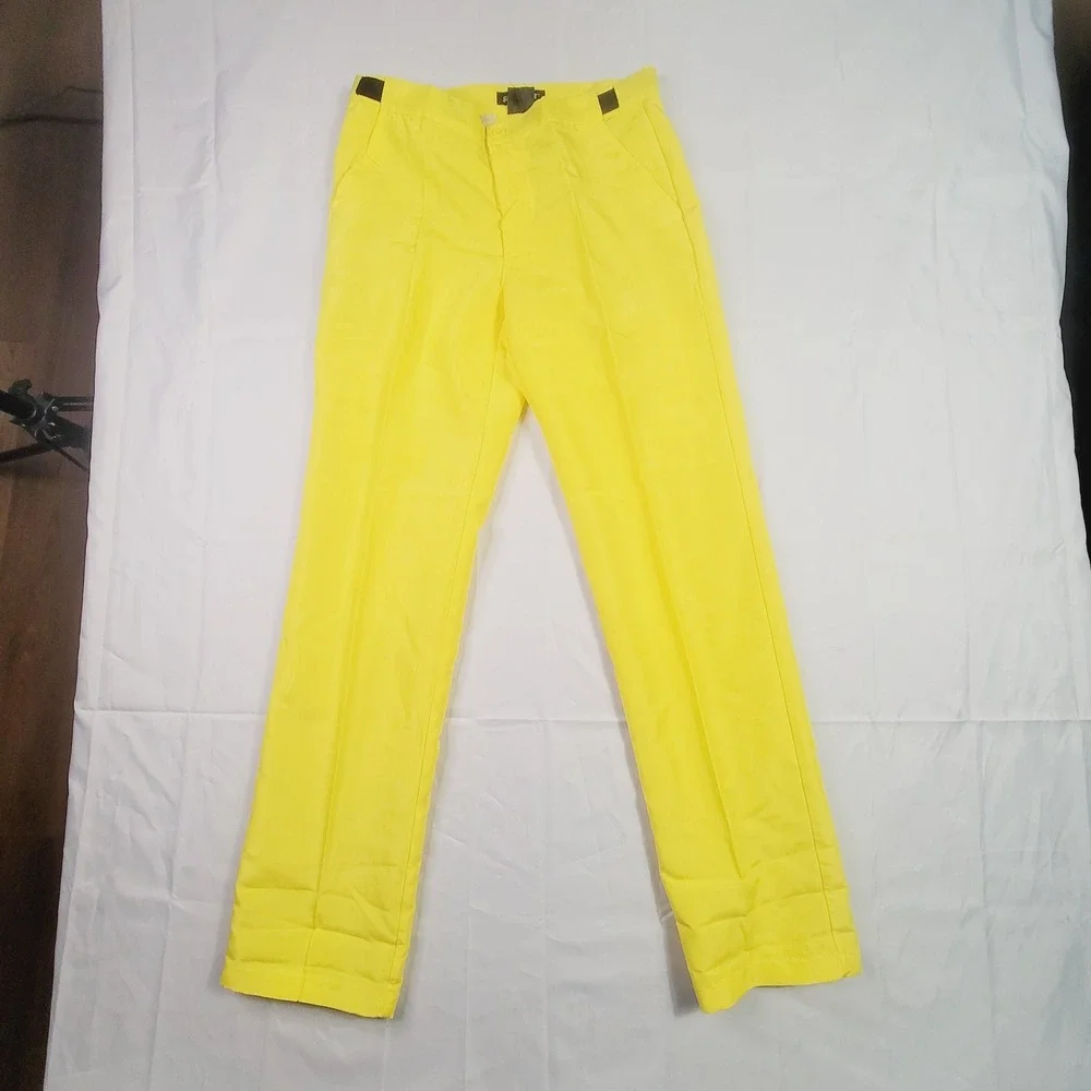 Suitmeister Mens Medium 38-40 Suit Set Yellow 2-Piece Costume Party Prom Blazer